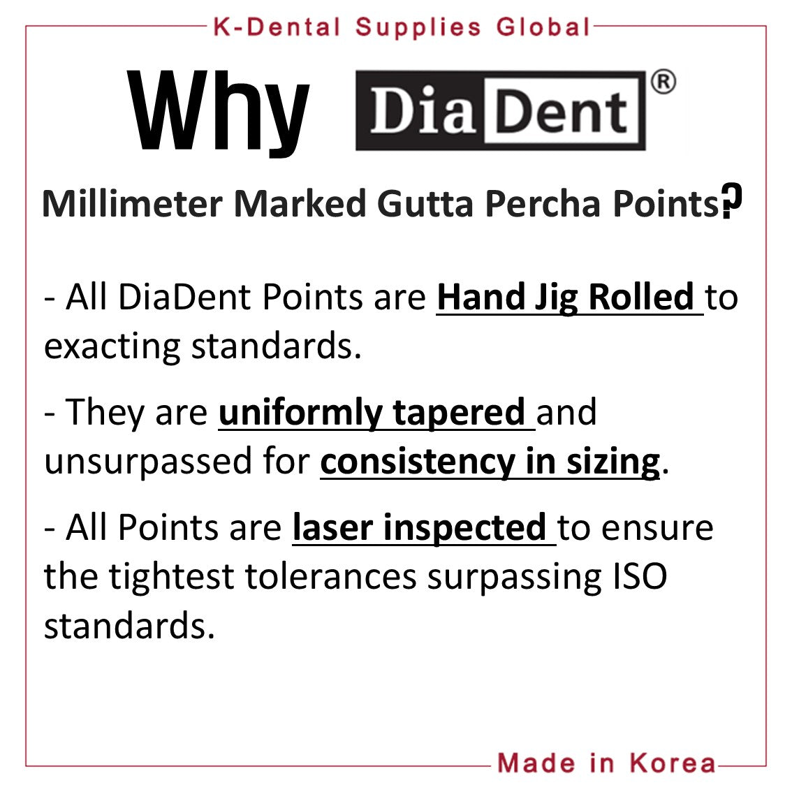 Dia-ProT Dental Millimeter Marked Gutta Percha Points