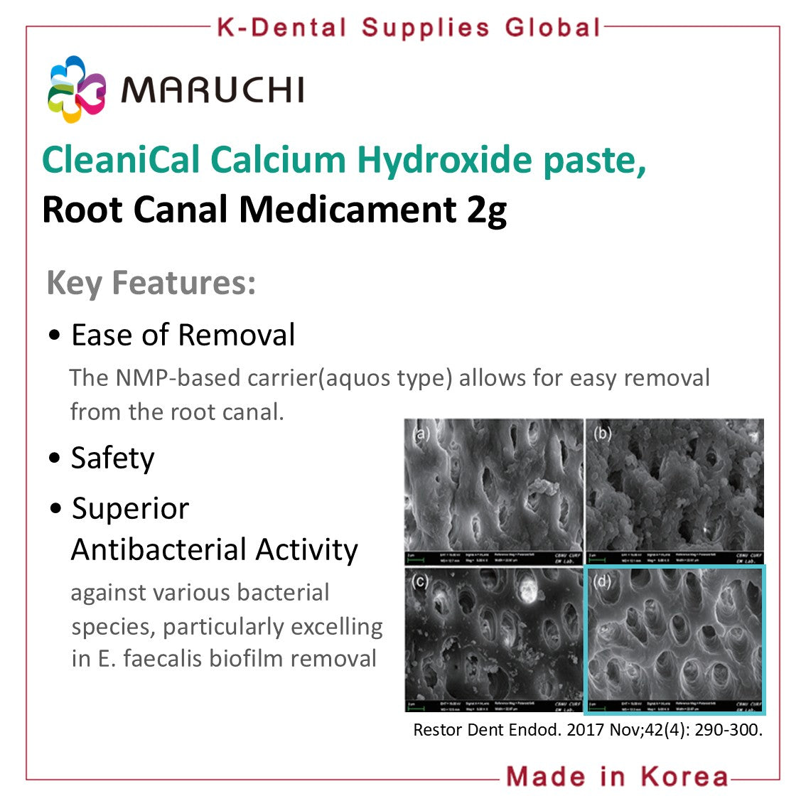 CleaniCal Calcium Hydroxide paste, Root Canal Medicament 2g