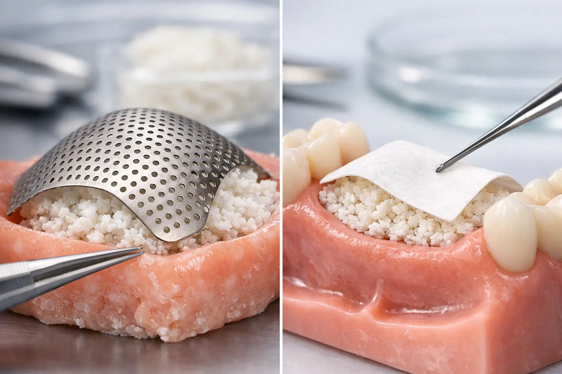 Titanium Mesh vs Collagen Membrane in GBR