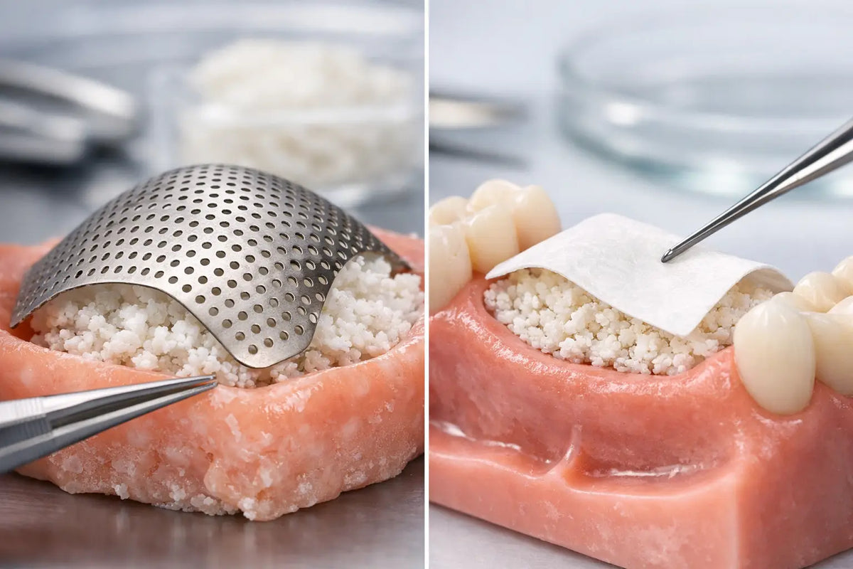 Titanium Mesh vs Collagen Membrane in GBR