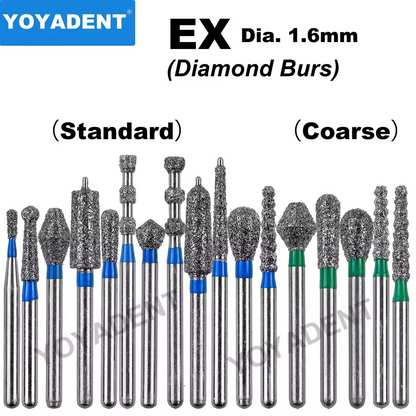 Dental Diamond Strawberries Burs EX type for High Speed 10pcs/Pack