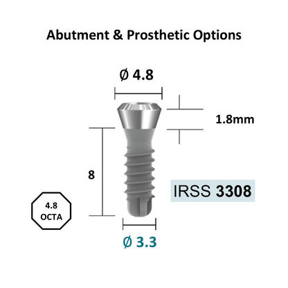 [Tissue Level Precision] Fixture Neck Diameter 4.8 Octa Compatible with Straumann, ITI Types