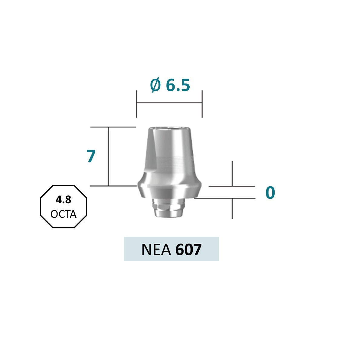 [Tissue Level Precision] EpDuo Abutment_Neck Diameter 4.8 Octa