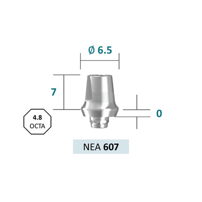 [Tissue Level Precision] EpDuo Abutment_Neck Diameter 4.8 Octa