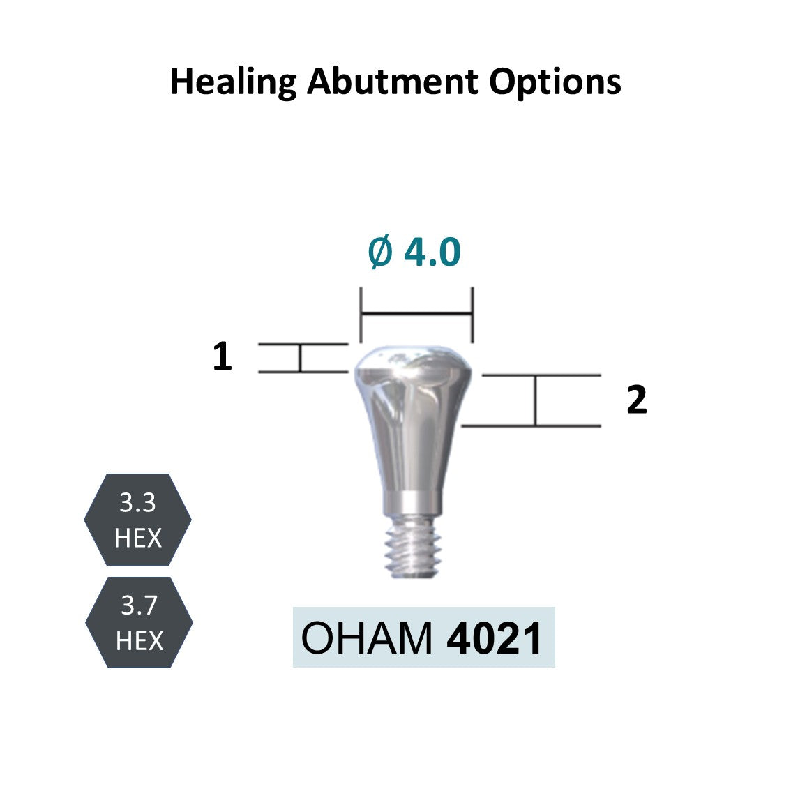 [Bone Level Tapered] Healing Abutment FDA/CE Made in Korea