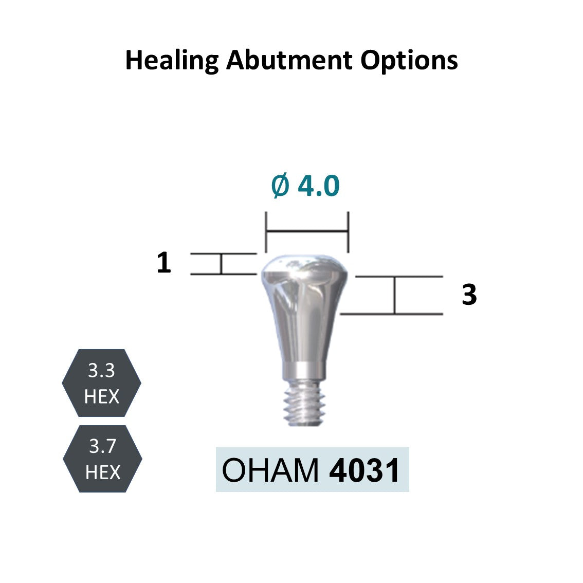 [Bone Level Tapered] Healing Abutment FDA/CE Made in Korea