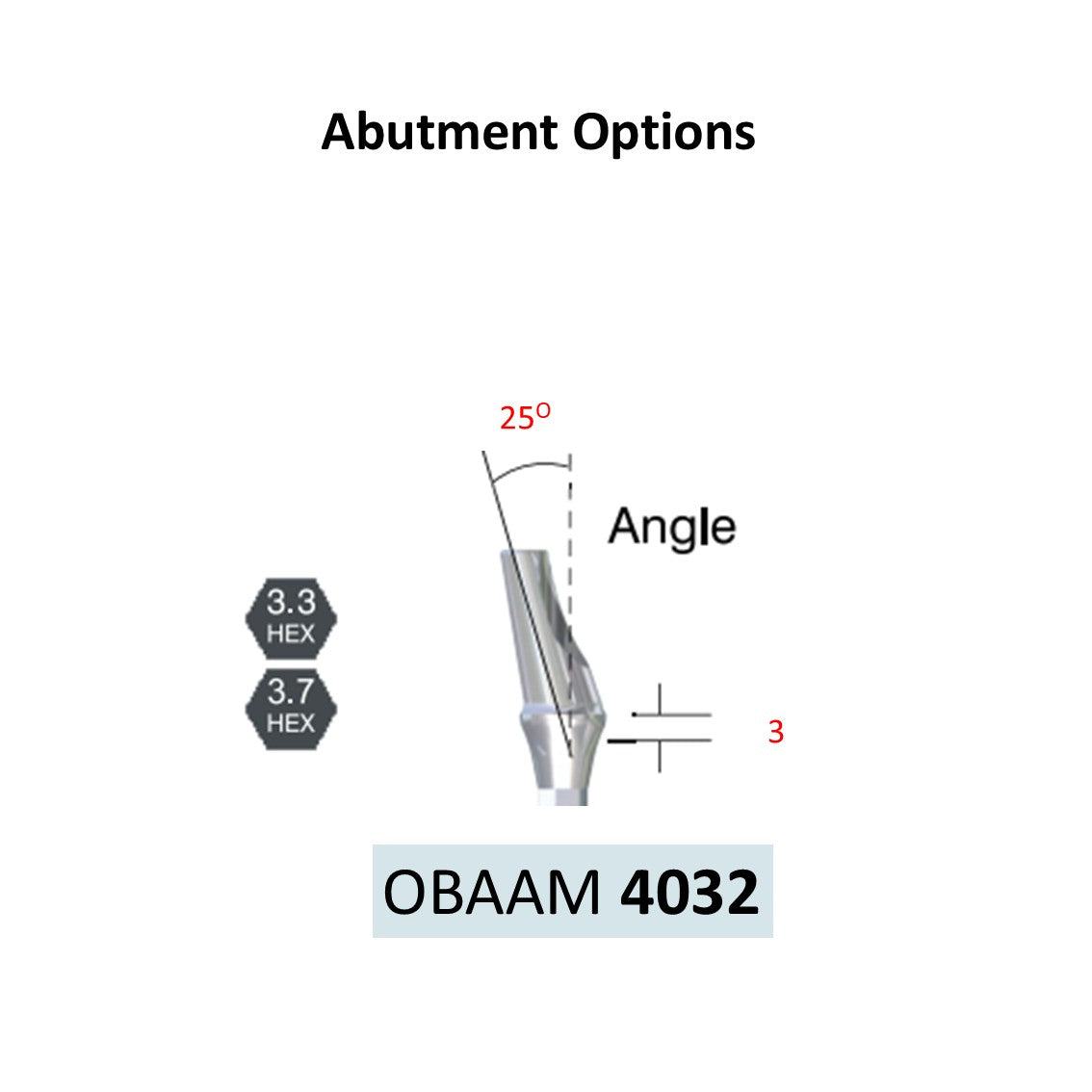 [Bone Level Tapered] BestAngled Abutment Mini/Regular Size, 15º/25º Angle