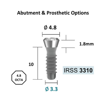 [Tissue Level Precision] Fixture Neck Diameter 4.8 Octa Compatible with Straumann, ITI Types