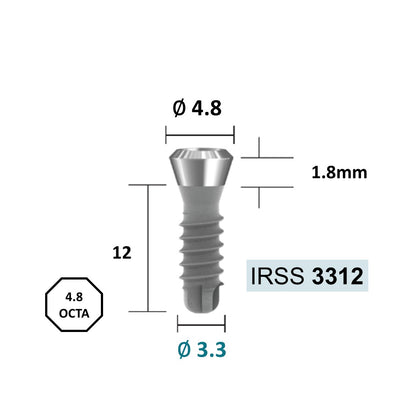 [Tissue Level Precision] Fixture Neck Diameter 4.8 Octa Compatible with Straumann, ITI Types
