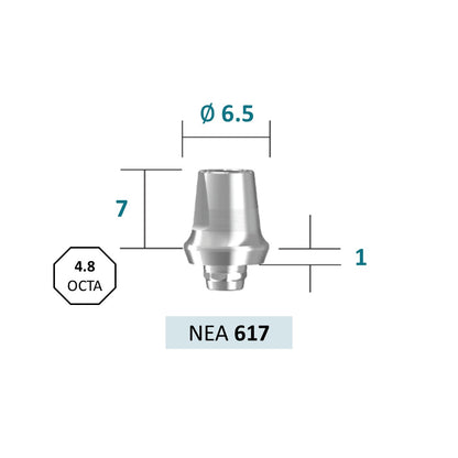 [Tissue Level Precision] EpDuo Abutment_Neck Diameter 4.8 Octa