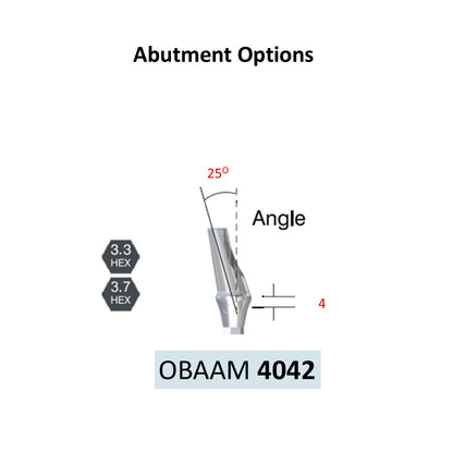 [Bone Level Tapered] BestAngled Abutment Mini/Regular Size, 15º/25º Angle