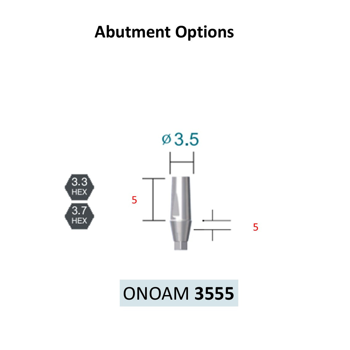 [Bone Level Tapered] BestDuo Abutment Diameter 3.5/4.0/4.8/5.5
