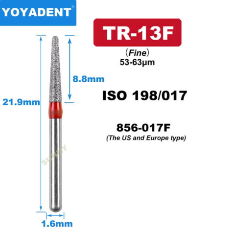 Dental Diamond Burs TR Fine/Extra Fine for High-Speed 10Pcs/Pack