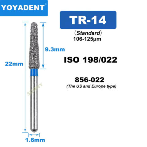 Dental Diamond Burs TR Standard for High Speed 10Pcs/Pack