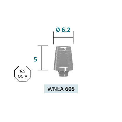[Tissue Level Precision] Wide EpDuo Abutment_Neck Diameter 6.5 Octa