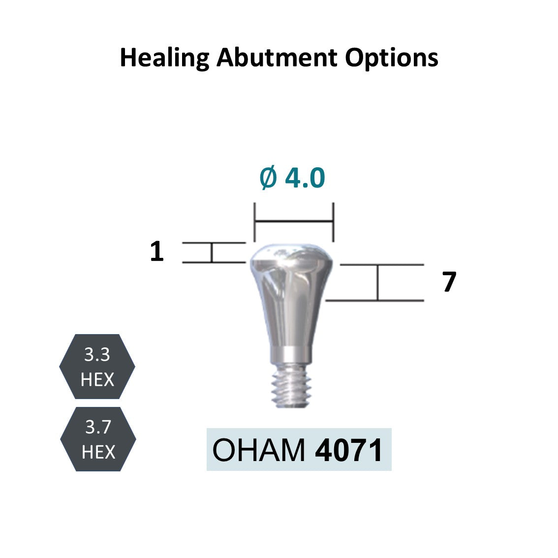 [Bone Level Tapered] Healing Abutment FDA/CE Made in Korea