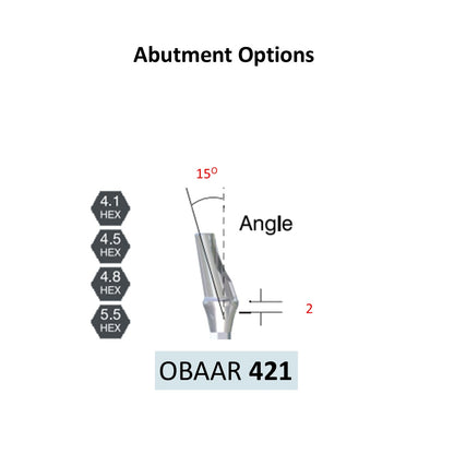 [Bone Level Tapered] BestAngled Abutment Mini/Regular Size, 15º/25º Angle