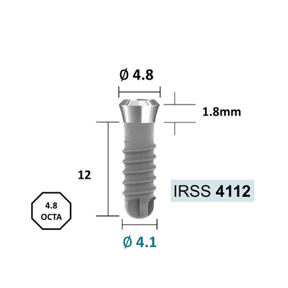 [Tissue Level Precision] Fixture Neck Diameter 4.8 Octa Compatible with Straumann, ITI Types