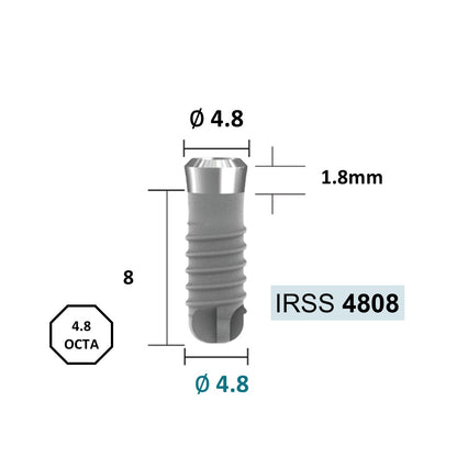[Tissue Level Precision] Fixture Neck Diameter 4.8 Octa Compatible with Straumann, ITI Types