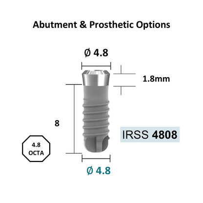 [Tissue Level Precision] Fixture Neck Diameter 4.8 Octa Compatible with Straumann, ITI Types