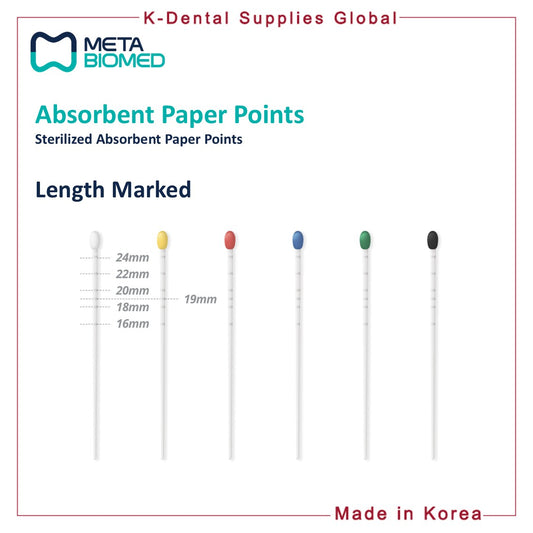 Absorbent Paper Points Length Marked All Sizes