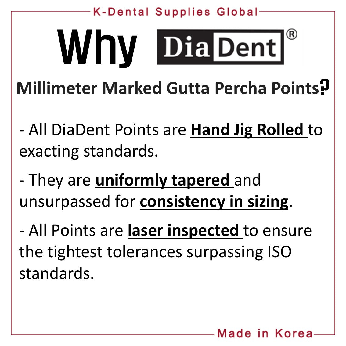 Dental Millimeter Marked Gutta Percha Points ML.029 All Sizes