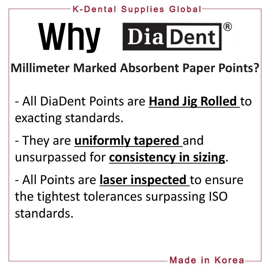 Dental Millimeter Marked Paper Points All Sizes