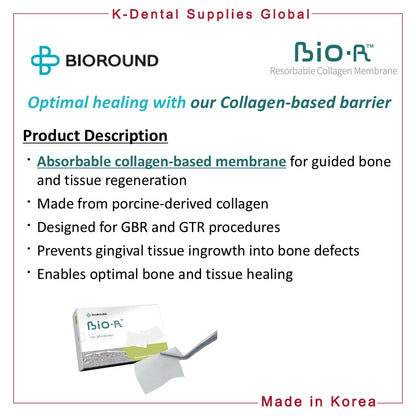 BIO-R Resorbable Collagen Membrane 4 Sizes