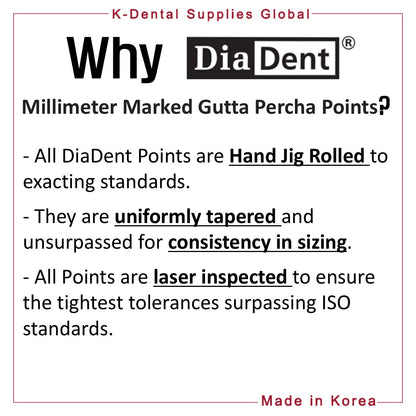 Dia-ProT Dental Millimeter Marked Gutta Percha Points