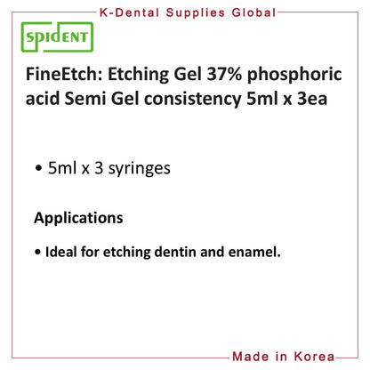 FineEtch(37% Etching Gel) 5ml x 3ea