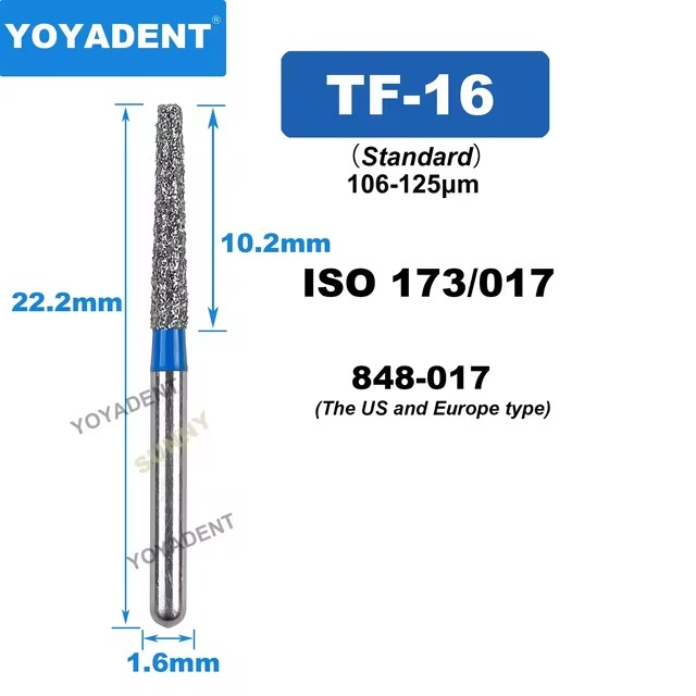 Dental Diamond Burs TF Standard for High-Speed 10Pcs/Pack