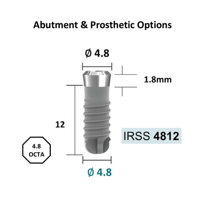 [Tissue Level Precision] Fixture Neck Diameter 4.8 Octa Compatible with Straumann, ITI Types