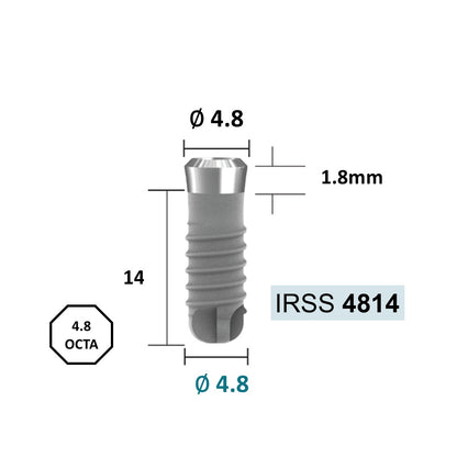 [Tissue Level Precision] Fixture Neck Diameter 4.8 Octa Compatible with Straumann, ITI Types