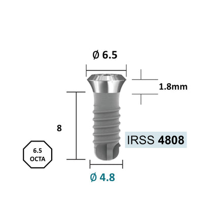 [Tissue Level Precision] Fixture Neck Diameter 6.5 Octa Compatible with Straumann, ITI Types