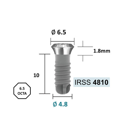 [Tissue Level Precision] Fixture Neck Diameter 6.5 Octa Compatible with Straumann, ITI Types