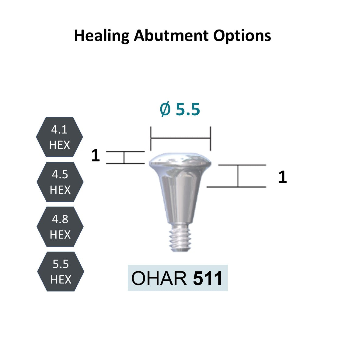 [Bone Level Tapered] Healing Abutment FDA/CE Made in Korea