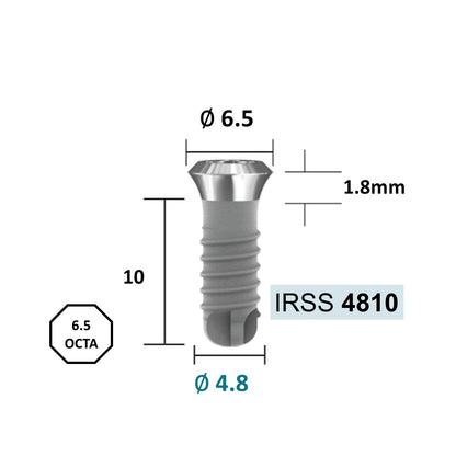 [Tissue Level Precision] Fixture Neck Diameter 6.5 Octa Compatible with Straumann, ITI Types