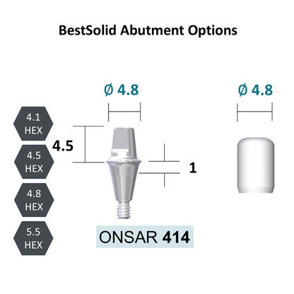 [Bone Level Tapered] BestSolid Abutment Diameter 3.5/4.0/4.8/5.5/6.5