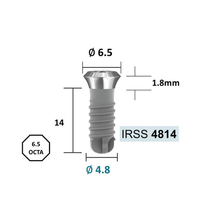 [Tissue Level Precision] Fixture Neck Diameter 6.5 Octa Compatible with Straumann, ITI Types