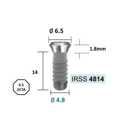 [Tissue Level Precision] Fixture Neck Diameter 6.5 Octa Compatible with Straumann, ITI Types