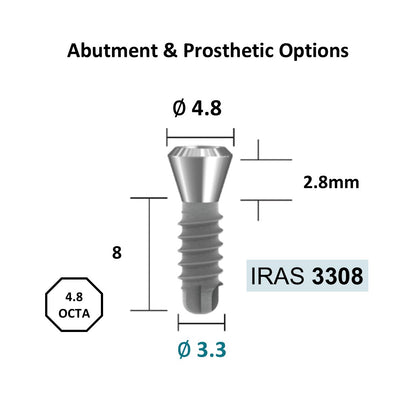 [Tissue Level Precision] Fixture Neck Diameter 4.8 Octa Compatible with Straumann, ITI Types