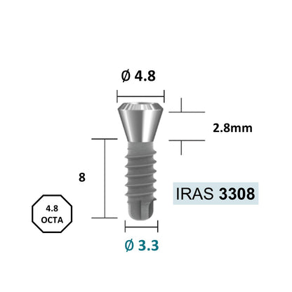 [Tissue Level Precision] Fixture Neck Diameter 4.8 Octa Compatible with Straumann, ITI Types