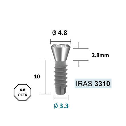 [Tissue Level Precision] Fixture Neck Diameter 4.8 Octa Compatible with Straumann, ITI Types