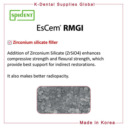 EsCem RMGI Resin-modified Glass Ionomer Luting Cement 9g x 2 syringes