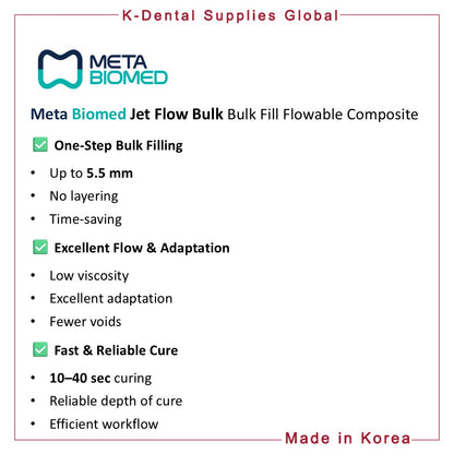 Jet Flow Bulk Bulk Fill Flowable Composite 2g x 2 syringes