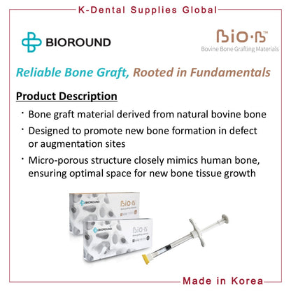 BIO-B Bovine Bone Grafting Materials Syringe Small/Large Particle Size Weight 3 types