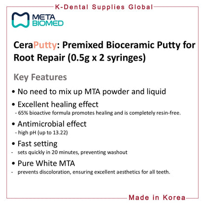 CeraPutty Premixed Bioceramic Putty (0.5g x 2 syringes)