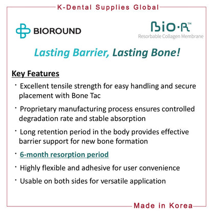 BIO-R Resorbable Collagen Membrane 4 Sizes