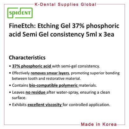 FineEtch(37% Etching Gel) 5ml x 3ea