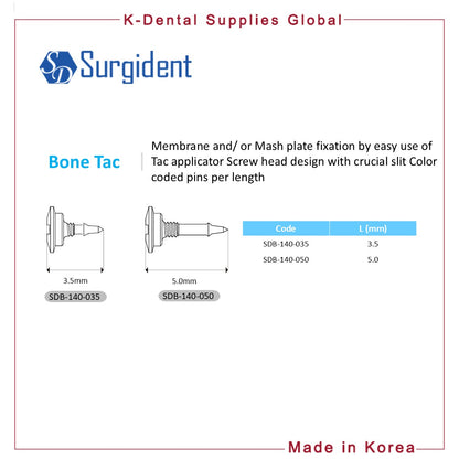 Bone Tac Membrane & Mesh Fixation Pin